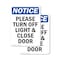 Signmission Please Turn Off Light & Close Door, 7 in W x Rectangle, Plastic OS-2PACK-NS-P-710-V-17605 - alternate 1